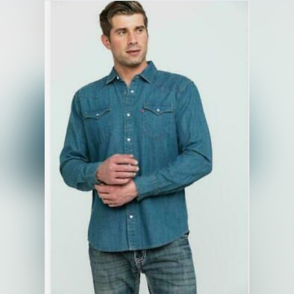 Levi's Classic Casual Denim Western Shirt M